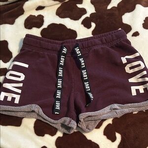 Reflex Burgundy Love Pajama Shorts